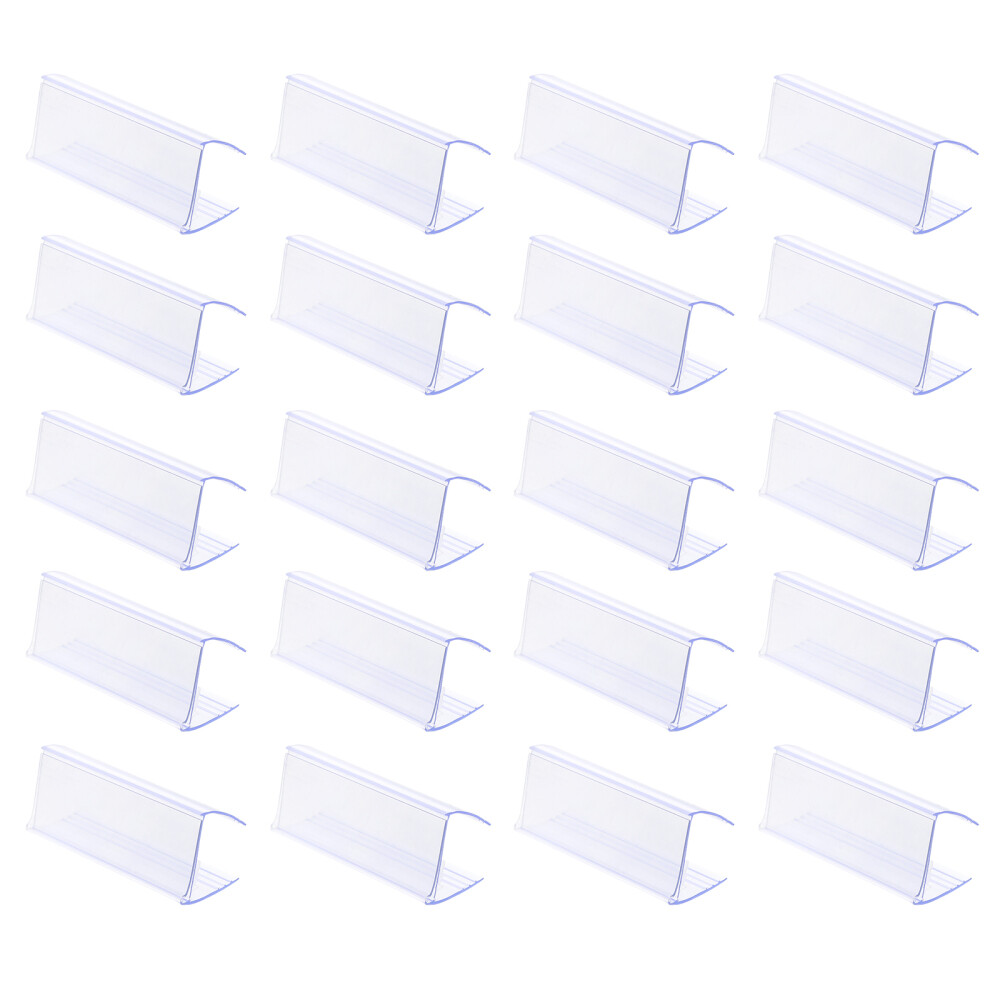 25 Pcs Label Holder Sign Display Stand Price Tag Board for Shelves
