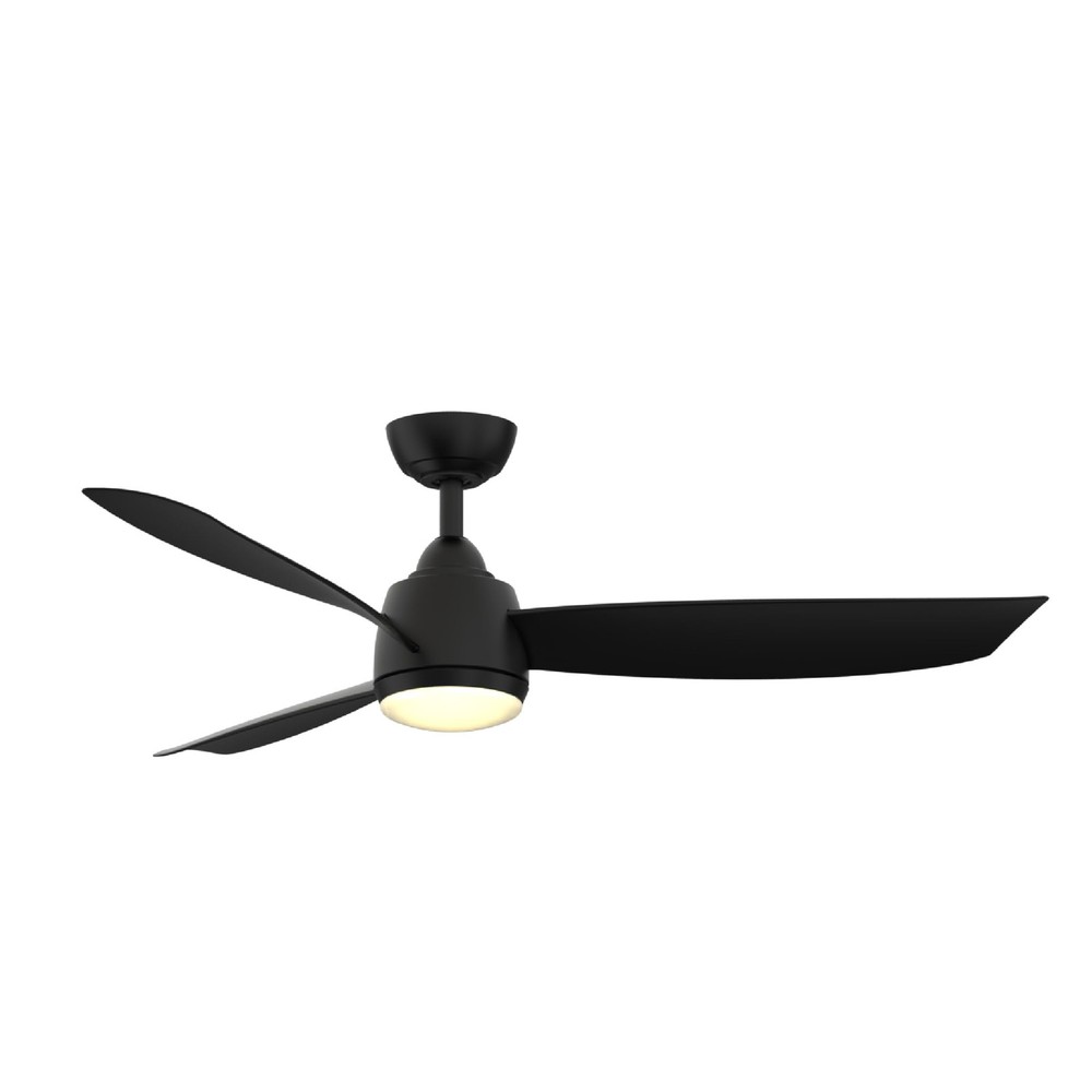 52 Inch Black Indoor Outdoor Ceiling Fan with CCT LED Light Kit  