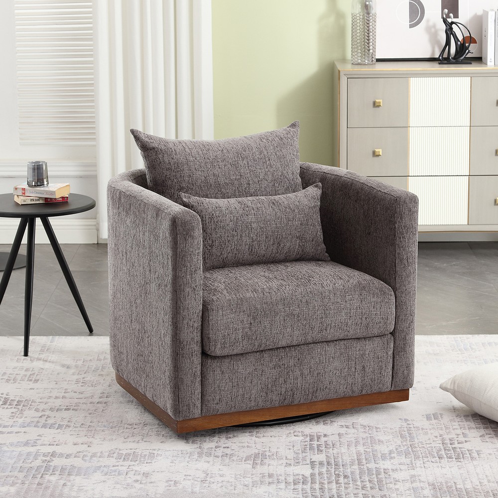 COOLMORE 360 Swivel Barrel Accent Sofa Chair for Living Room Comfort