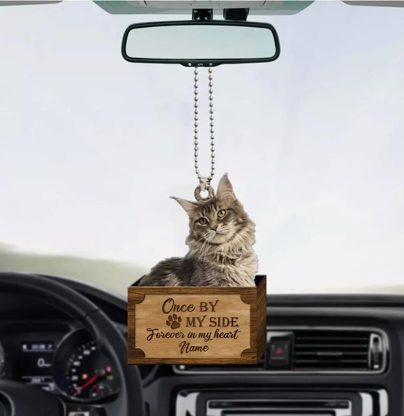 Personalized Maine Coon Cat Memorial Ornament  Maine Coon Cat Hanging Ornament