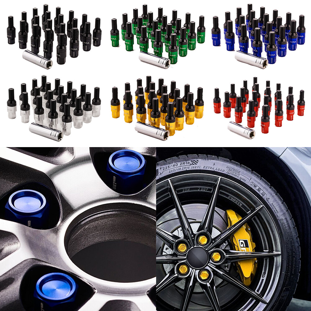 20pcs M14x1.5 Wheel Lug Bolts Cone Seat Stud Kit 42mm Shank for Most Aftermarket