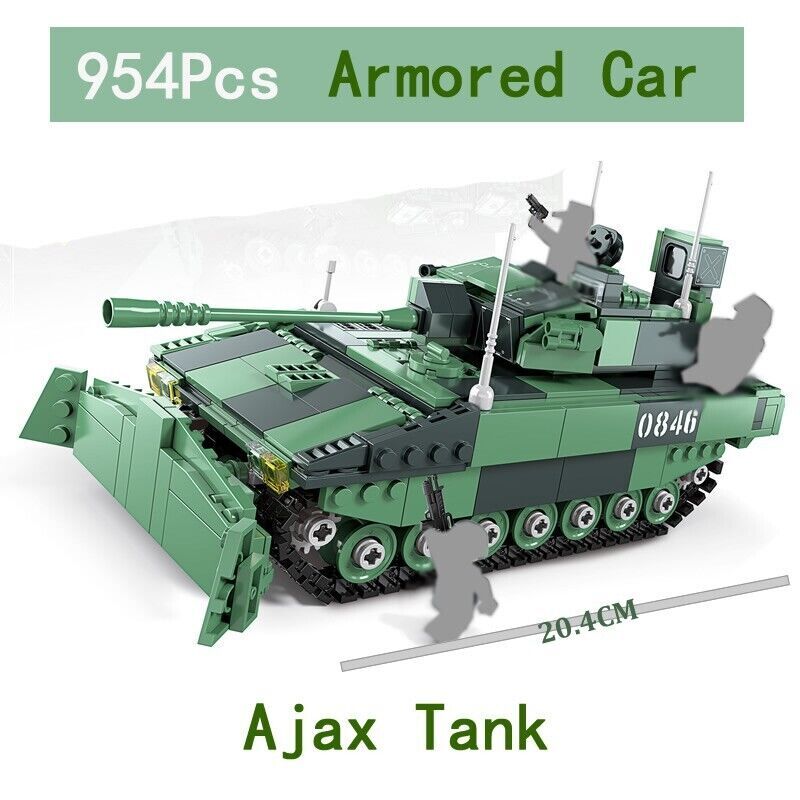 954Pcs Military Armored Car Model Building Blocks Assembly Bricks Toys