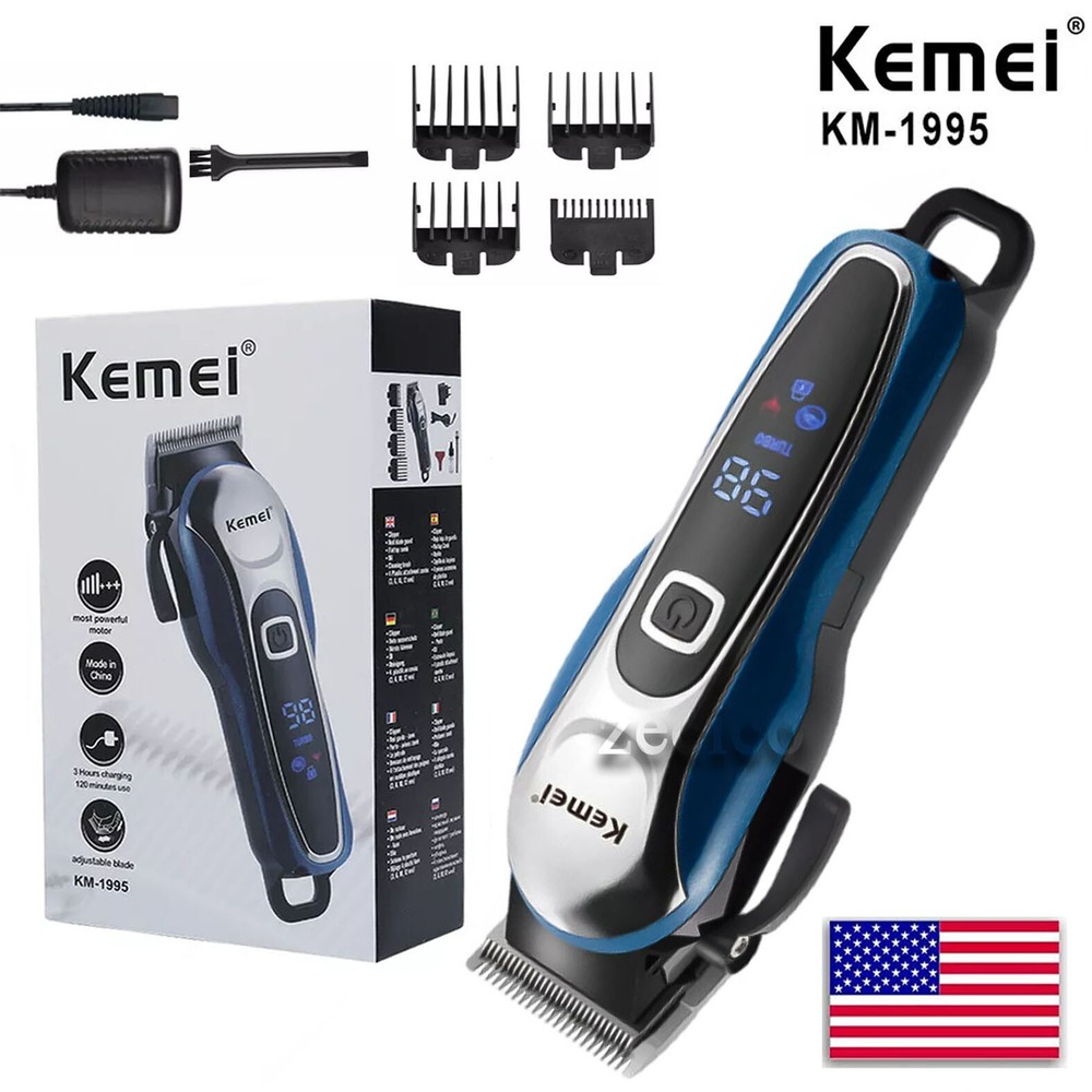 KEMEI Professional Hair Clippers Cordless Trimmer Beard Cutting Machine Barber