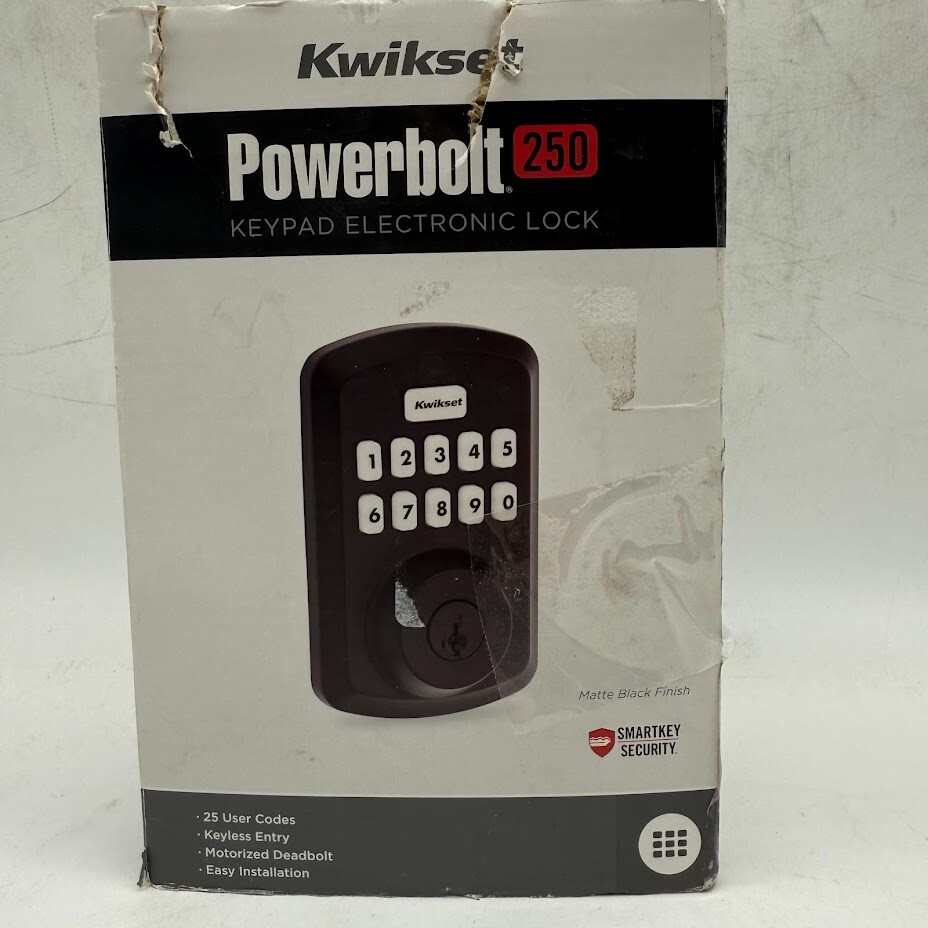Kwikset PowerBolt 250 Smart Keypad Deadbolt in Matte Black