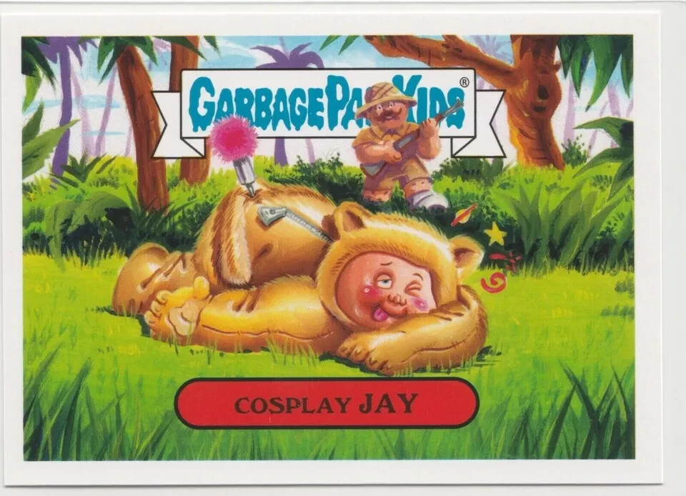 Vintage GPK Cosplay Jay #3b Adam-geddon Garbage Pail Kids 2017 Card