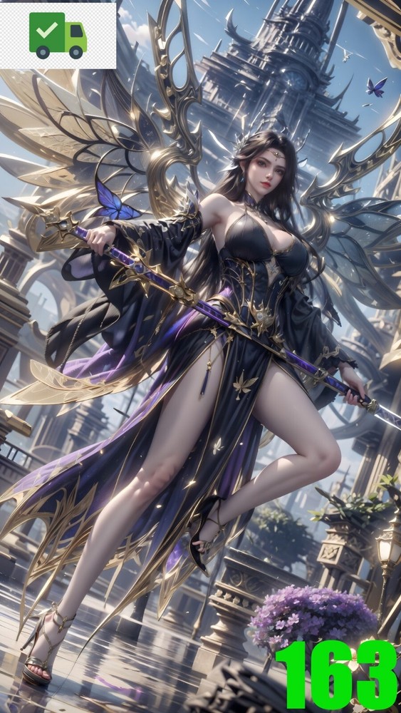 AI Digital Art Desktop Background Chinese Girl Image B5 by chamban_58