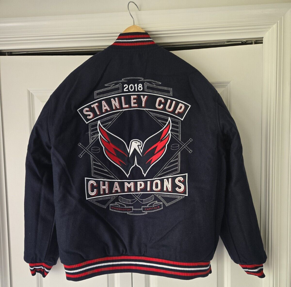 NWT Washington Capitals 2018 Stanley Cup Champions Fanatics Reversible Jacket L