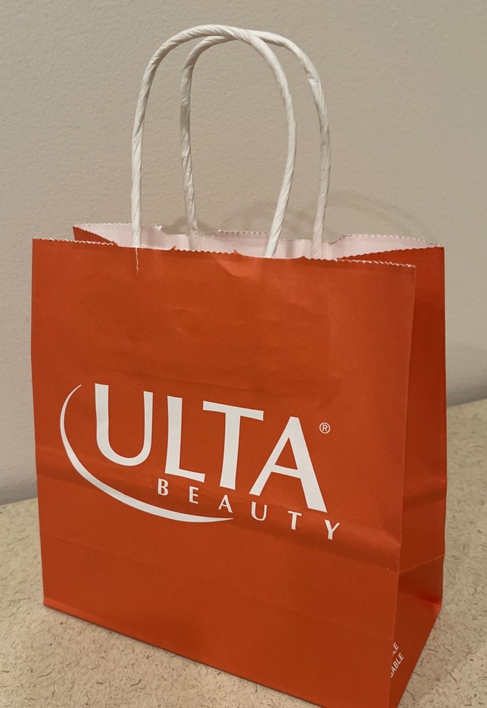 Ultra Beauty Small Orange Gift Bag 7x8x3 Perfect for Gifting