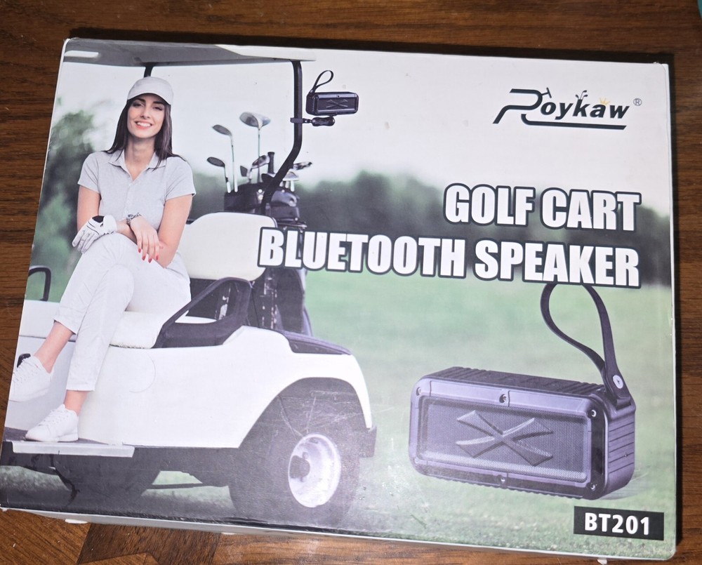 Roykaw Golf Cart Bluetooth Speaker with Mount - Portable Wireless Outdoor Sound
