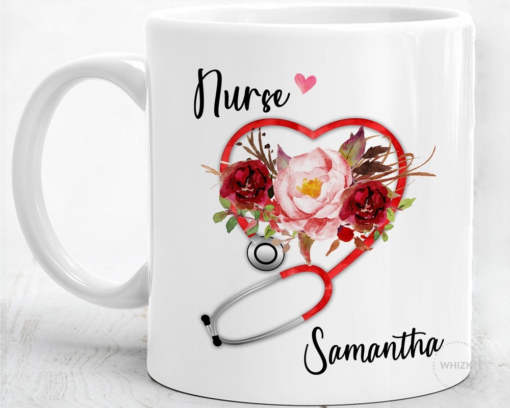 Personalized Nurse Mug Nurse Gifts For Women Stethoscope Nurse Coffee Mug New