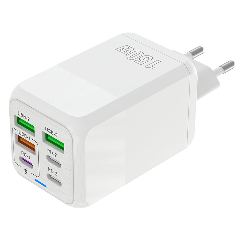 150W Fast Wall Charger with 3 USB Ports & 3 PD Ports Universal Adapter
