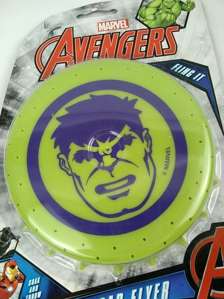 Hulk Cap Flyer Ja-Ru Marvel Advengers Swimming Pool Toy Disc Water Frisbee Jaru