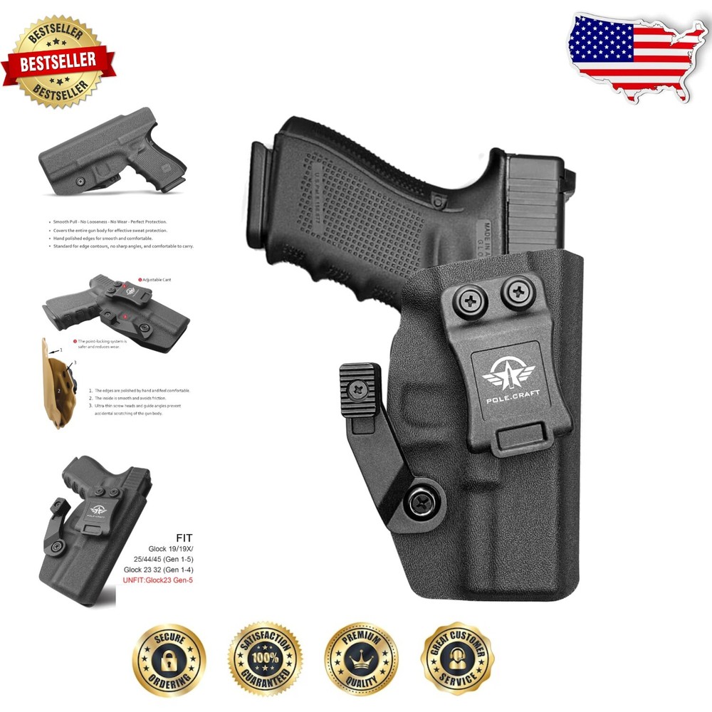 Custom-fit Inside Waistband Holster for Glock 19/23 - Comfort & Discreet Carry