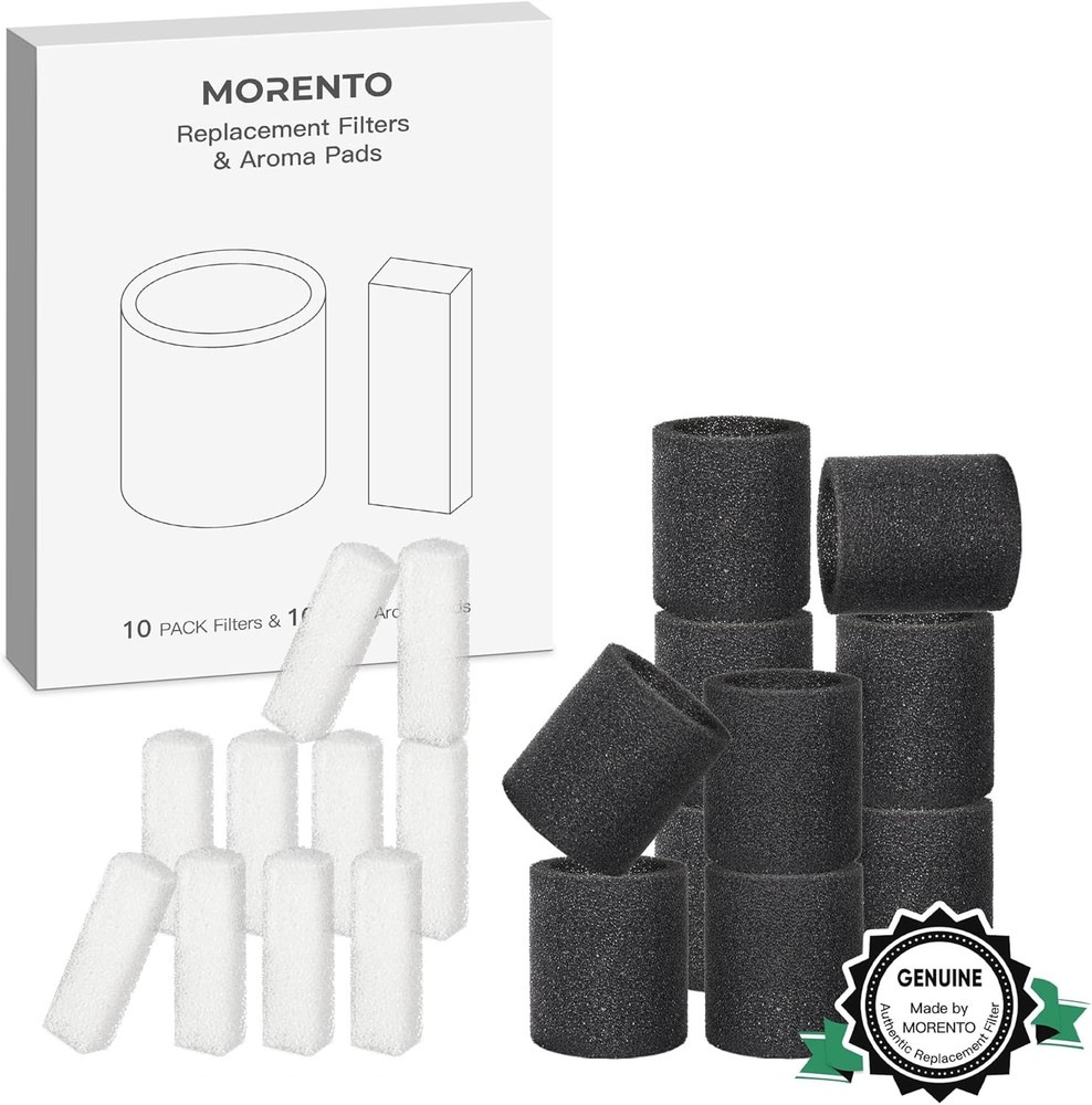 MORENTO 10-Pack Ultrasonic Cool Mist Humidifier Replacement Filters