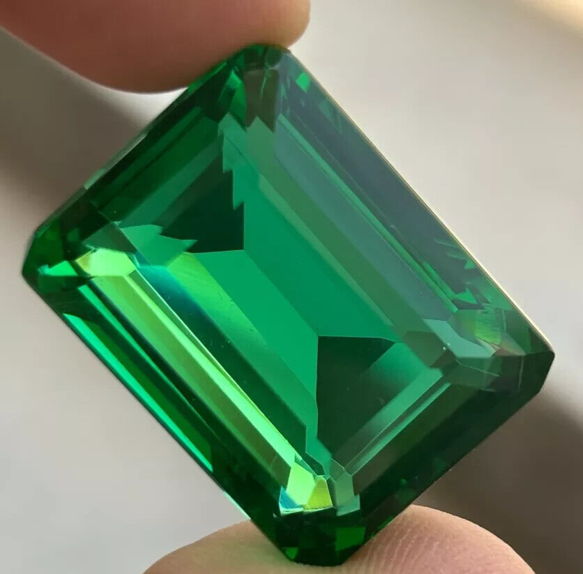 Colombian Emerald Loose Gemstone 88.9 Ct Green Emerald Cut Gift for Women