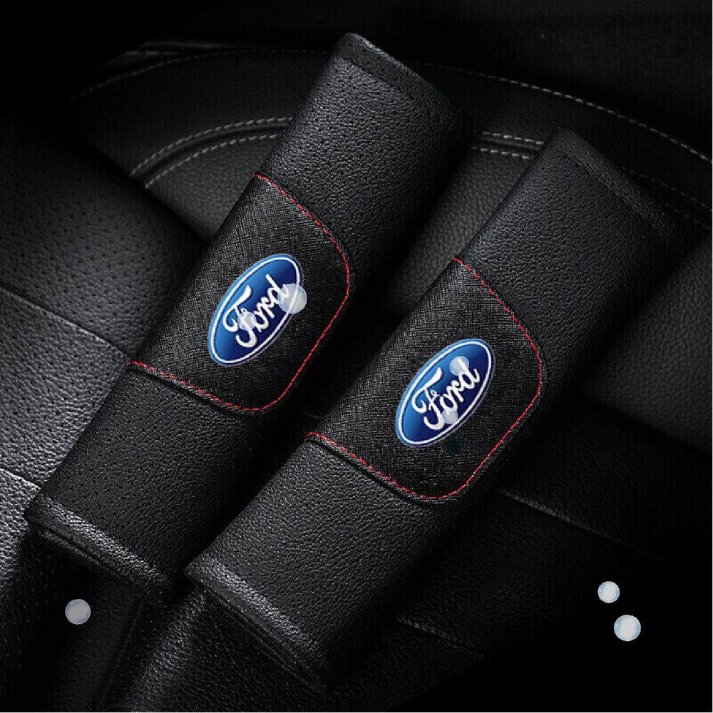 For Ford 2pcs Car Seat Belt Cover Shoulder Cushion Pad Interior Accessorie