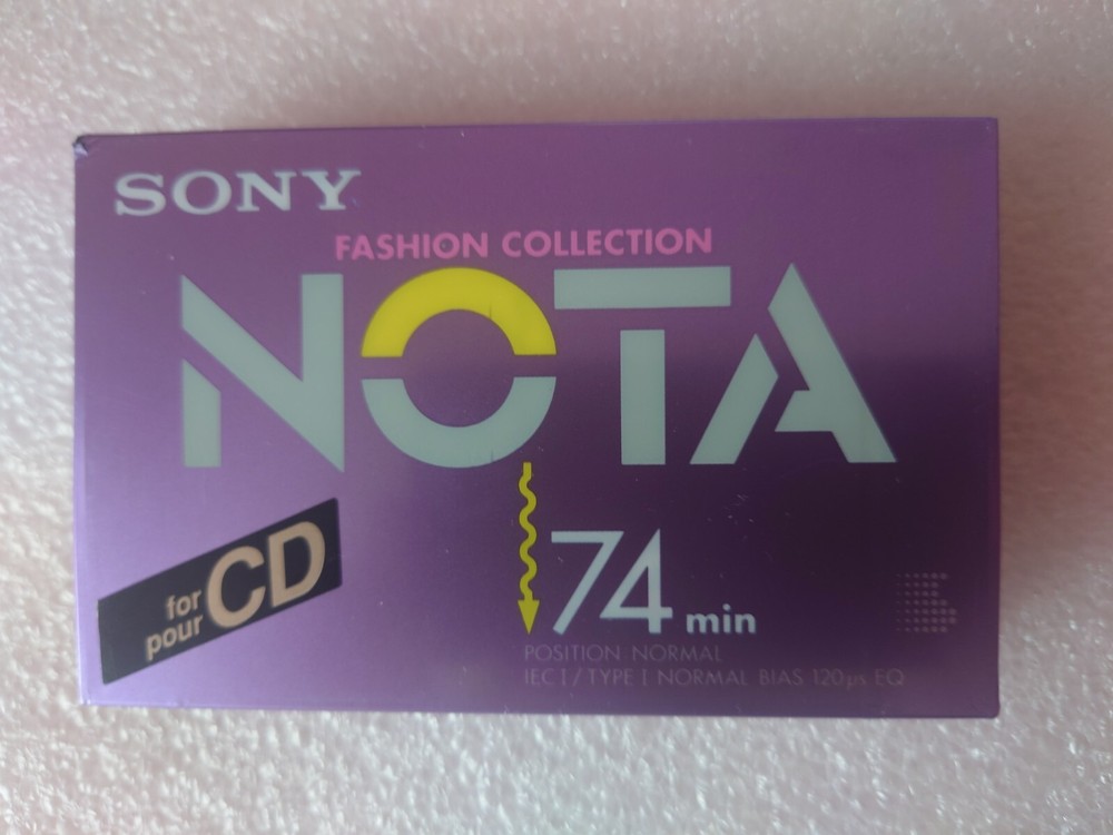 Brand new Sony Nota 74 audio cassette tape, blank, sealed, RARE
