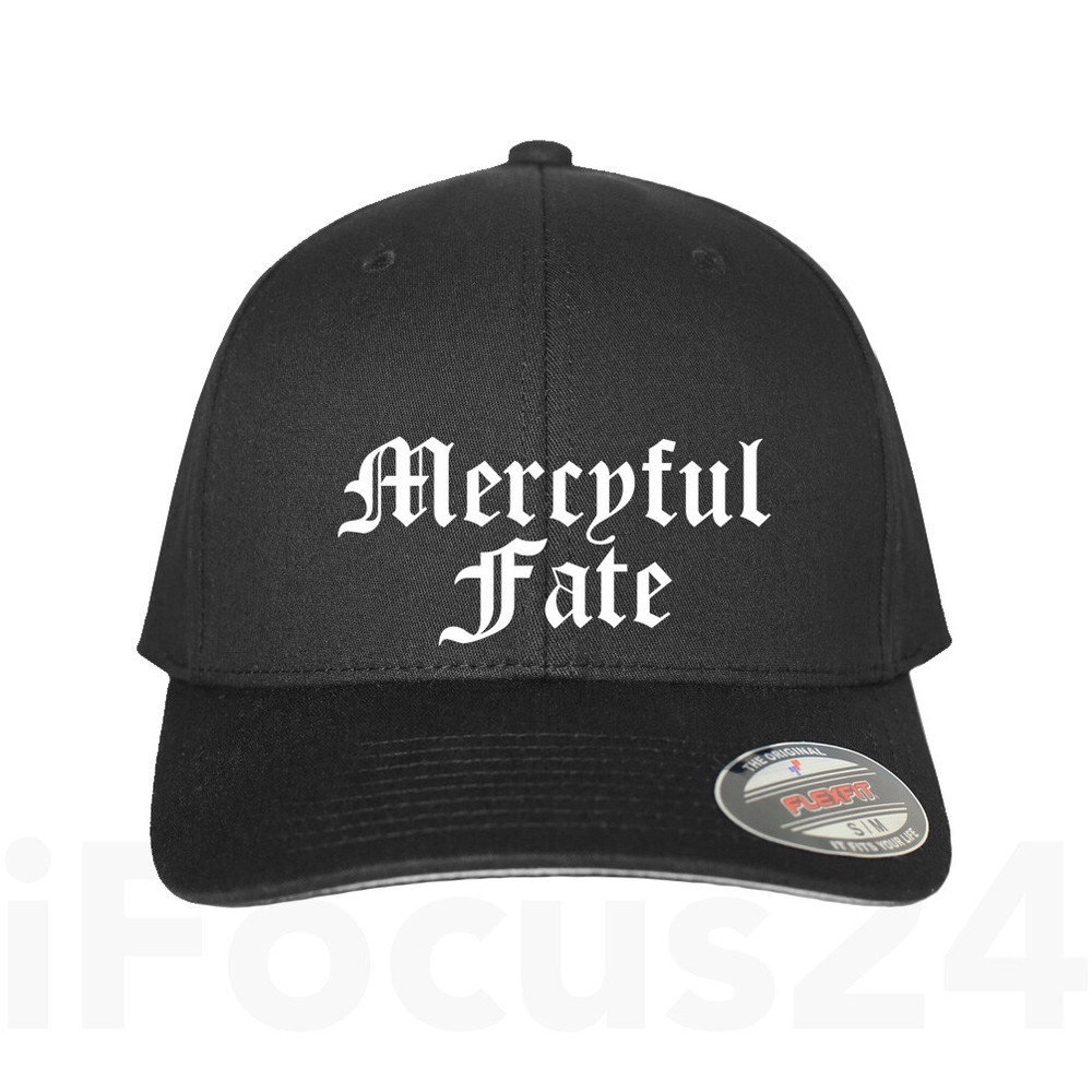 Mercyful Fate Fitted Flex Hat Round Bill Black Slayer King Diamond Wild Cap