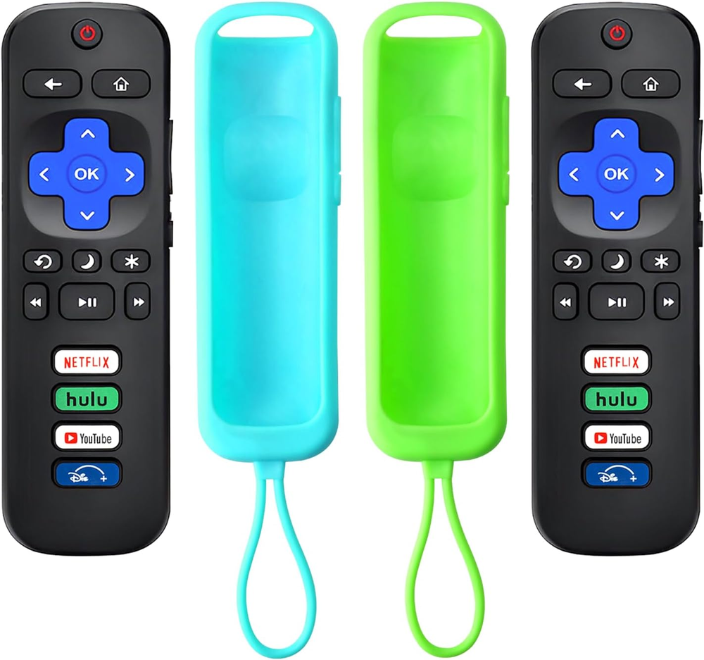 2 Pcs Replacement Remote for TCL Hisense Onn Roku TVs