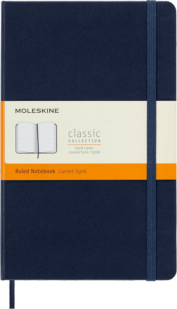 Moleskine Large Classic Hard Cover Ruled Notebook 240 Pages Sapphire Blue