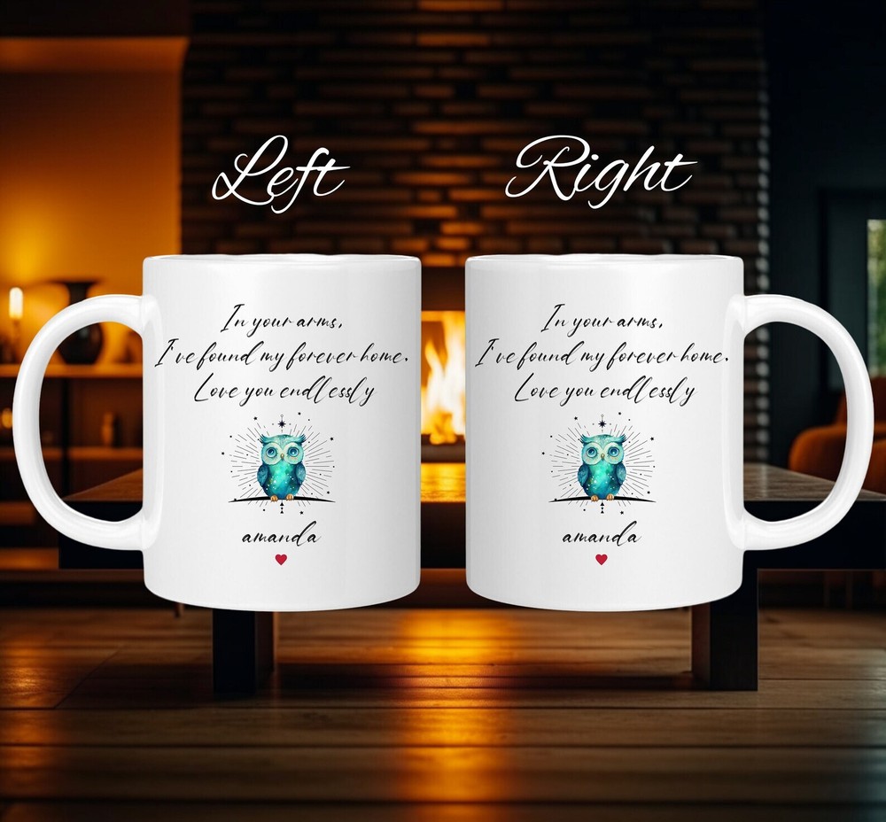 Custom Couple Gifts Couples Mug Valentines Owl Mug Valentines Day Gifts Annivers