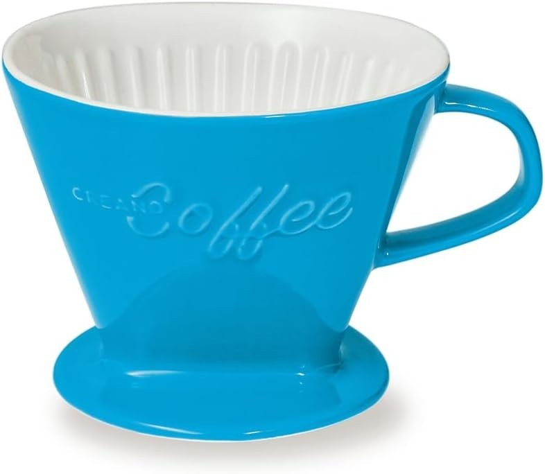 Xxl Porcelain Coffee Dripper Filter Size 4 Blue Huge And Heavy Quality 800gr/28o