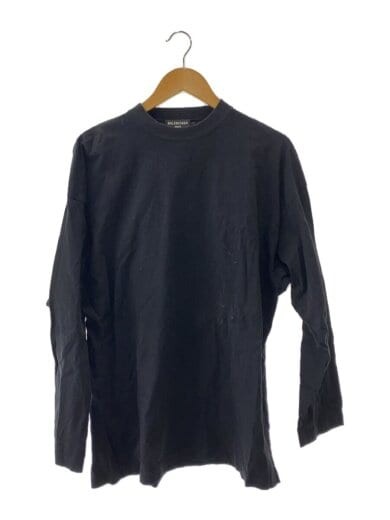 Balenciaga Black Cotton Long Sleeve T-Shirt Size L