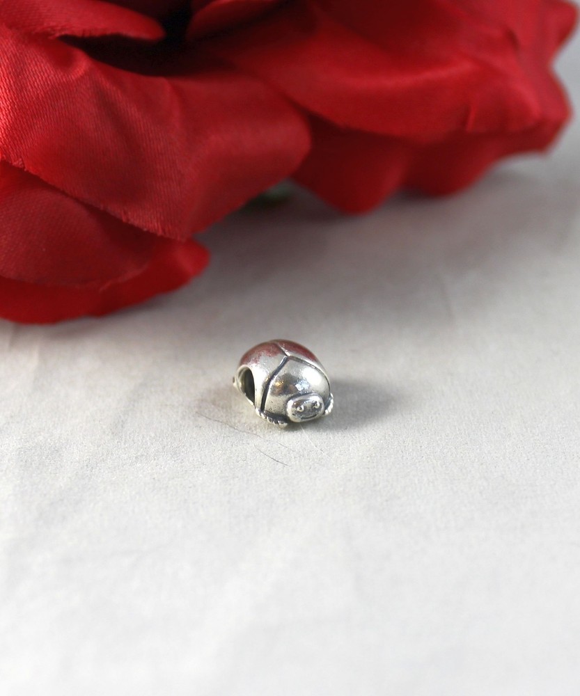 Sterling Silver  Retired  Pandora ALE  Ladybug Scarab  Charm  CAT RESCUE
