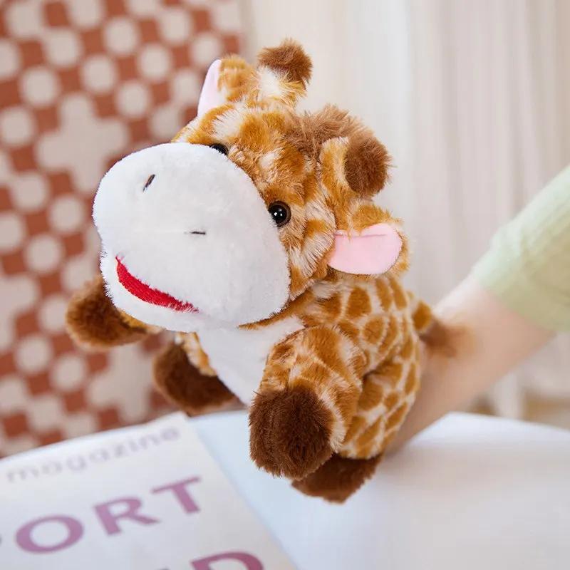 Stuffed Giraffe Plush Finger Puppet Toy Kawaii Animal Educational Baby Gift