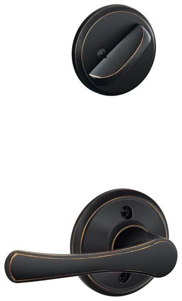 Schlage F59-VLA Avila Single Cylinder Interior Exterior Bronze Door Lock