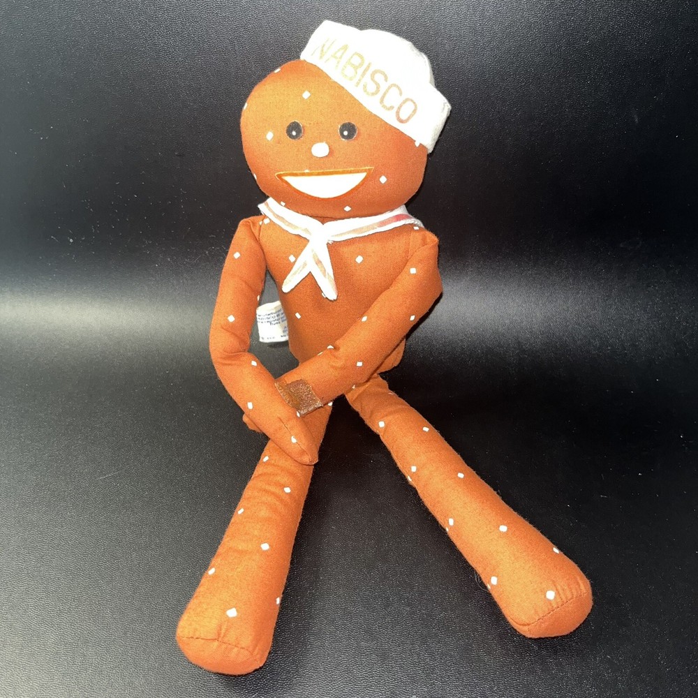 VTG Nabisco MISTER MR SALTY Promo Pretzel Doll Hang Hook Loop Plush Russ Berrie
