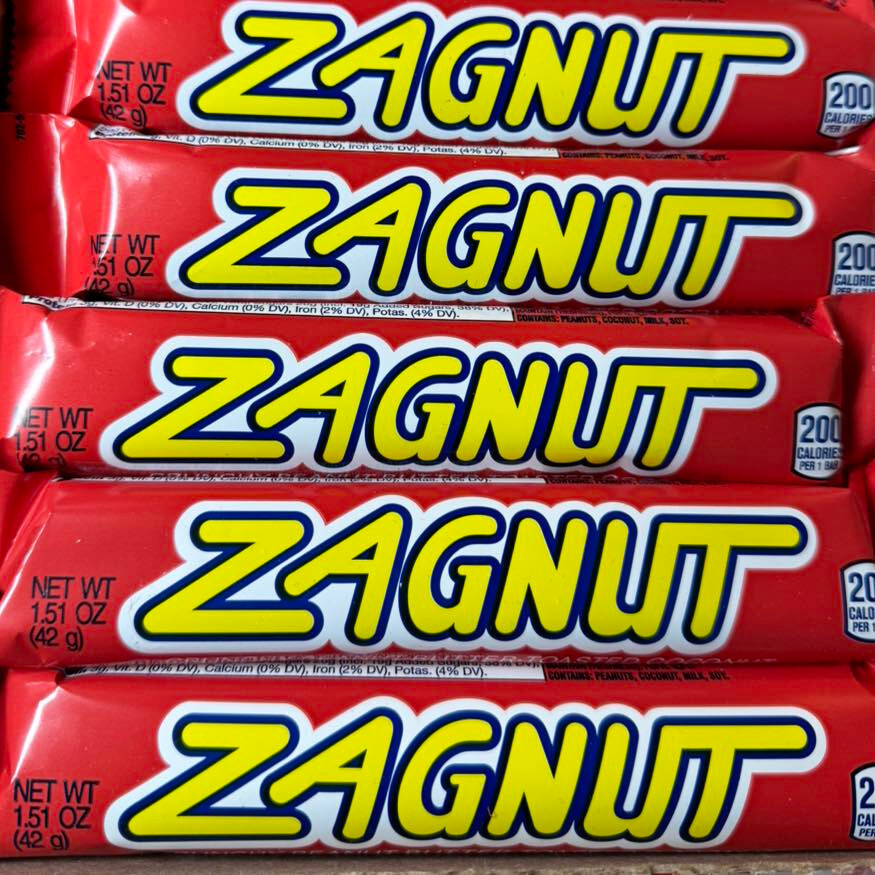 12 Zagnut Peanut Butter Coconut Candy Bars - Bulk Wrapped - Free Shipping in Lower 48