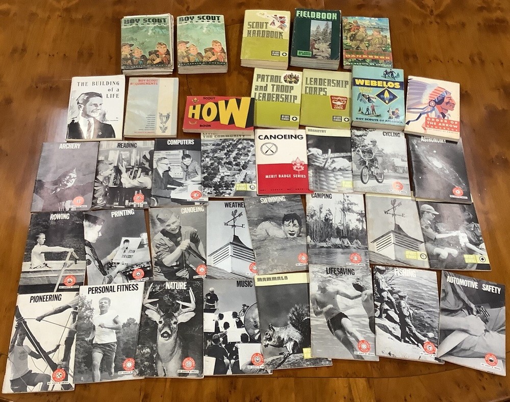 (36) Vintage Boy Scout Related Books 1960’s 70’s Handbook Manual Field Books