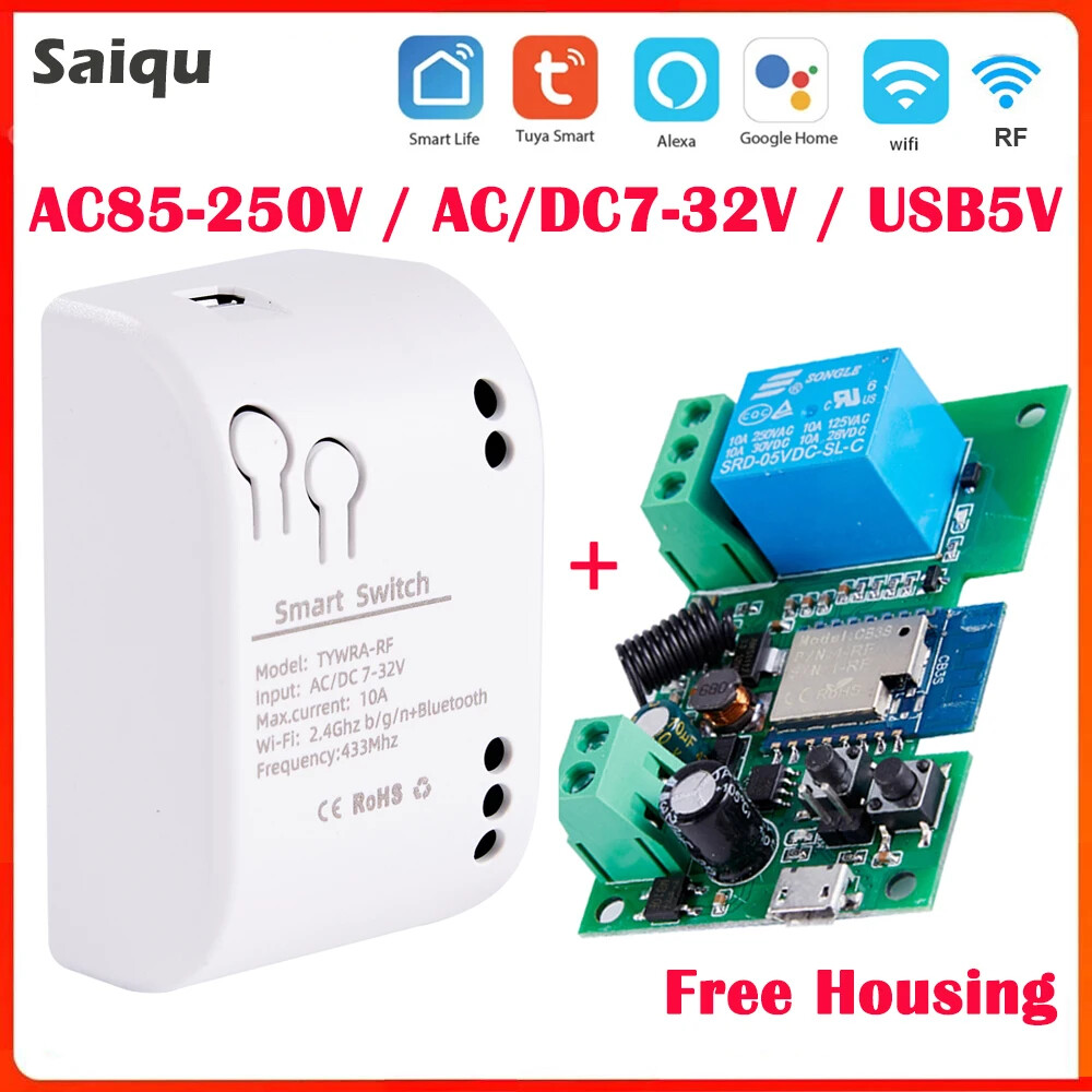 Alexa Smart Switch Tuya 1CH 10A WiFi Relay Module for Remote Control