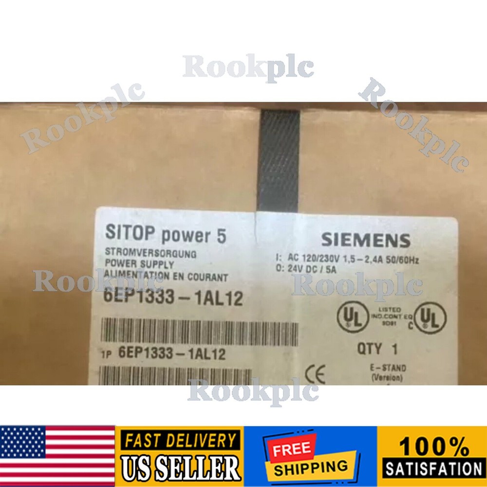 New Siemens 6EP1333-1AL12 SITOP Power 5 A Stabilized Power Supply 6EP1 333-1AL12