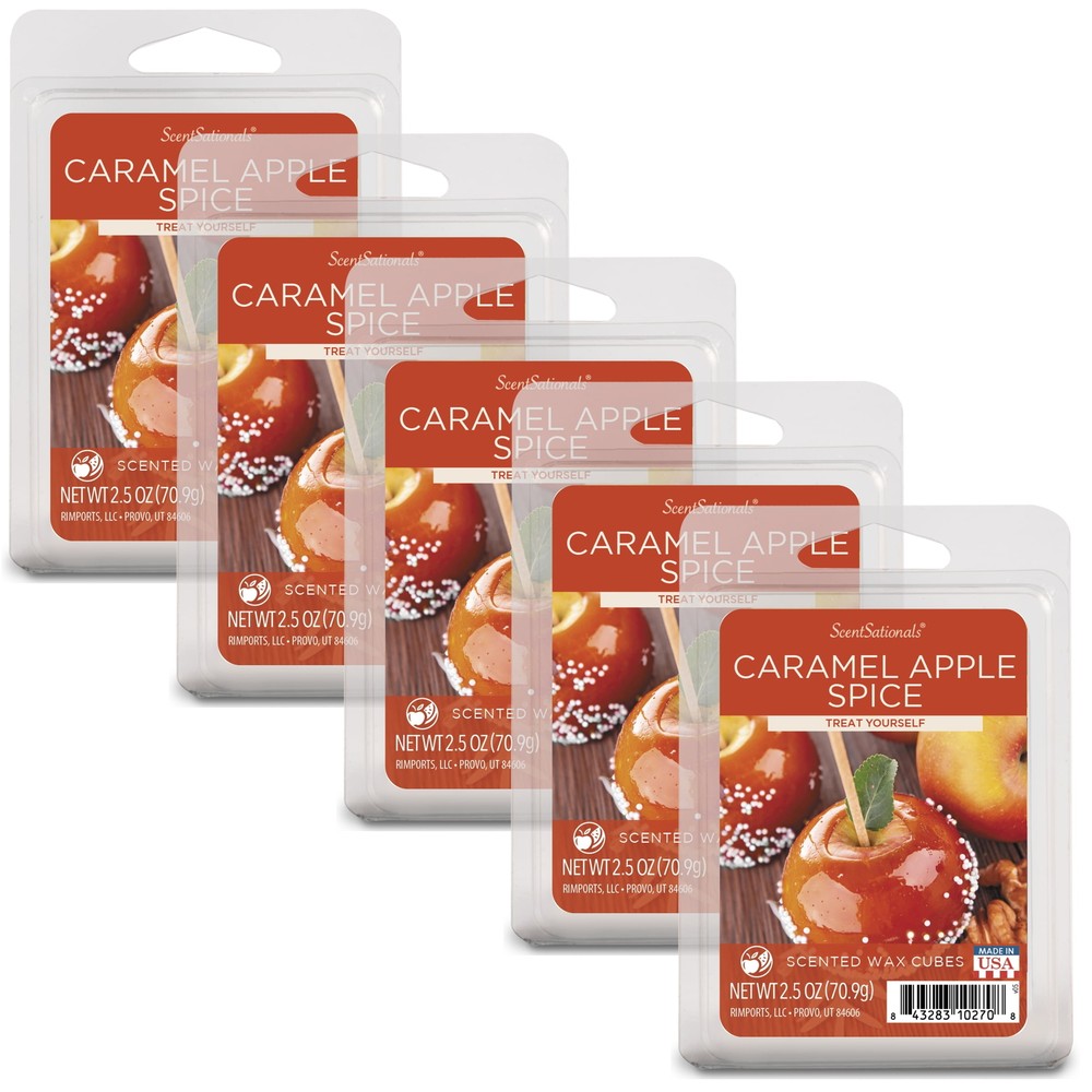 ScentSationals Caramel Apple Spice Wax Melts 5-Pack 2.5 oz
