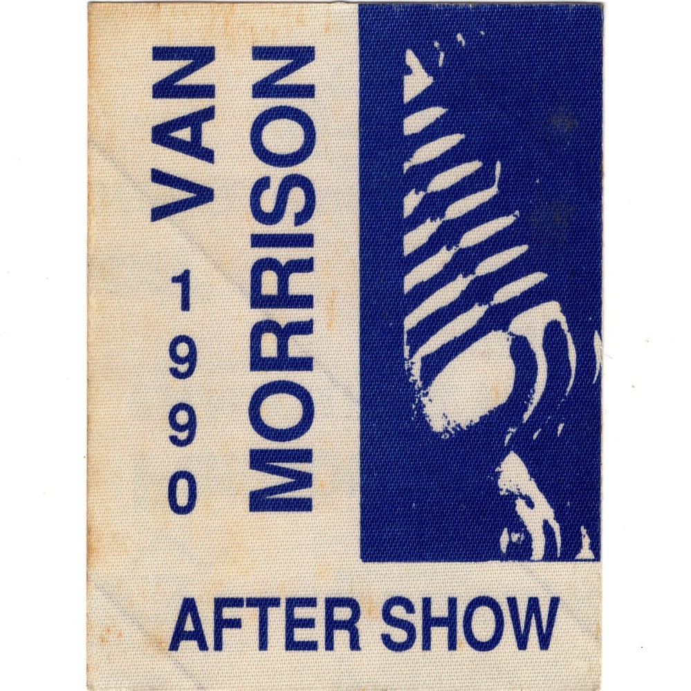 VAN MORRISON Concert Backstage Pass Ticket 1990 MOONDANCE BROWN EYED GIRL Rare