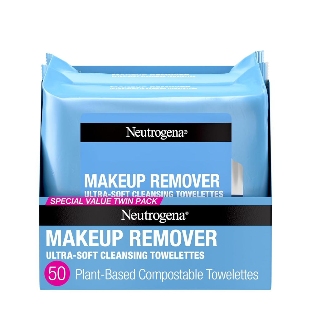 Makeup Remover Wipes, Daily Facial Cleanser Towelettes, Gently Cleanse and Remov