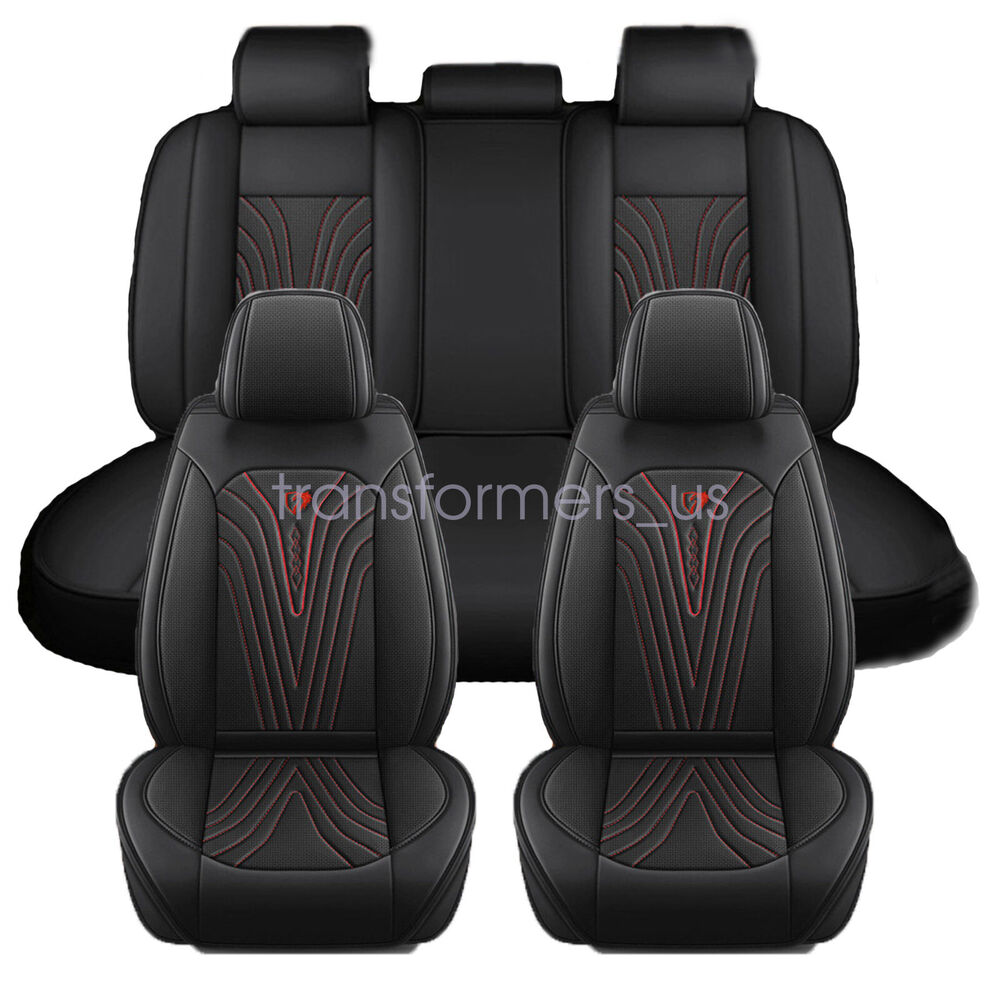 For Toyota RAV4 Full Set Leather Car Seat Cover 5-Seat Front + Rear Protectors