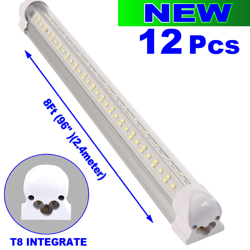 LED Shop Light, 8ft 144W 18000Lm 6500K Shop Lights, Led Light Fixture 12 PACK