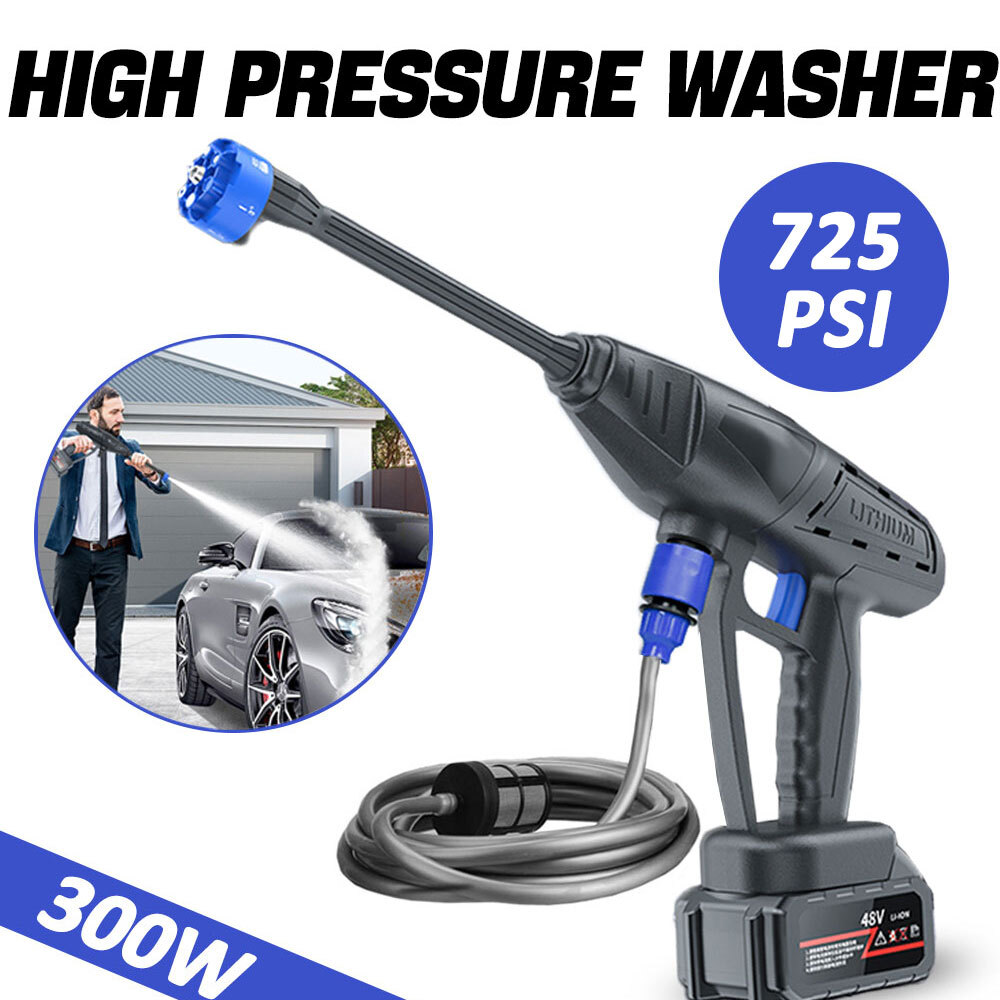 300W Cordless Electric High Pressure Water Spray Car Gun Portable Washer Clean