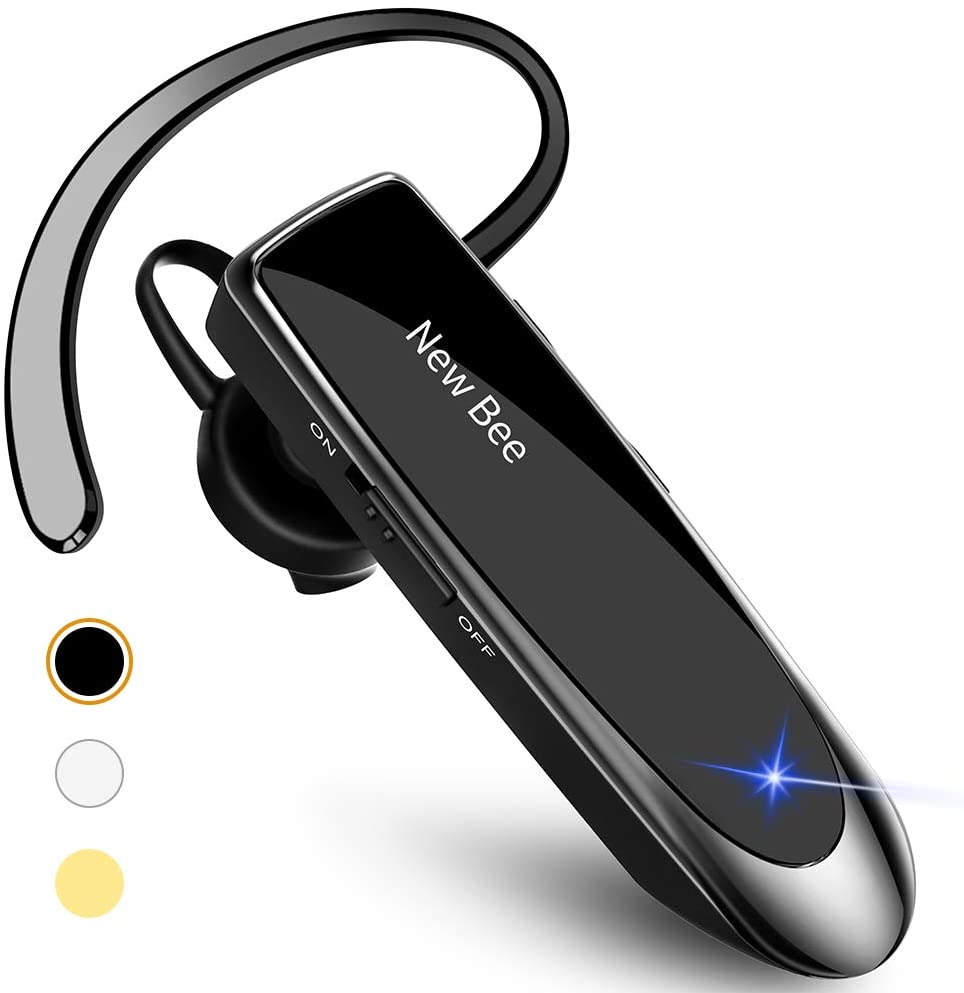 Bluetooth Earpiece V5.0 Wireless Handsfree Headset with Microphone 24 Hrs Drivin