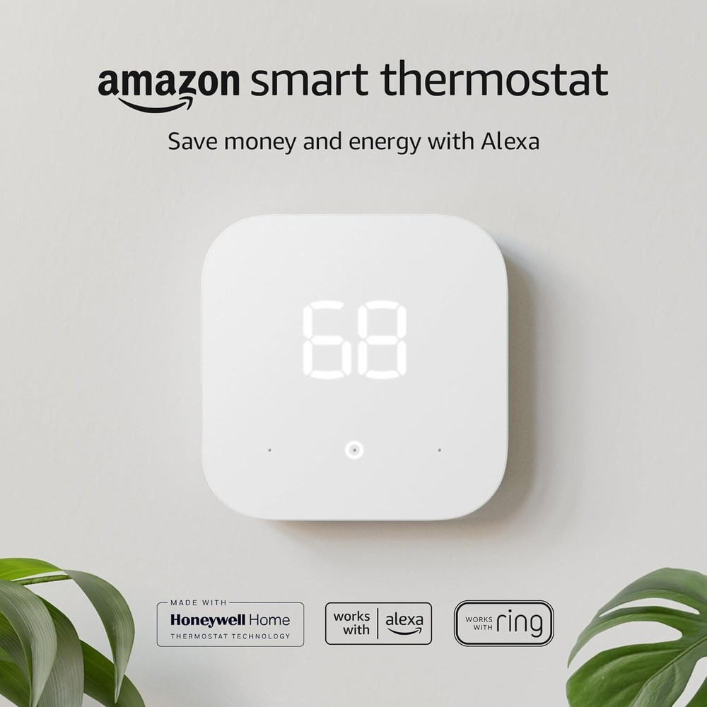 Amazon Smart Thermostat – Save money and energy - Works with Alexa Ring...