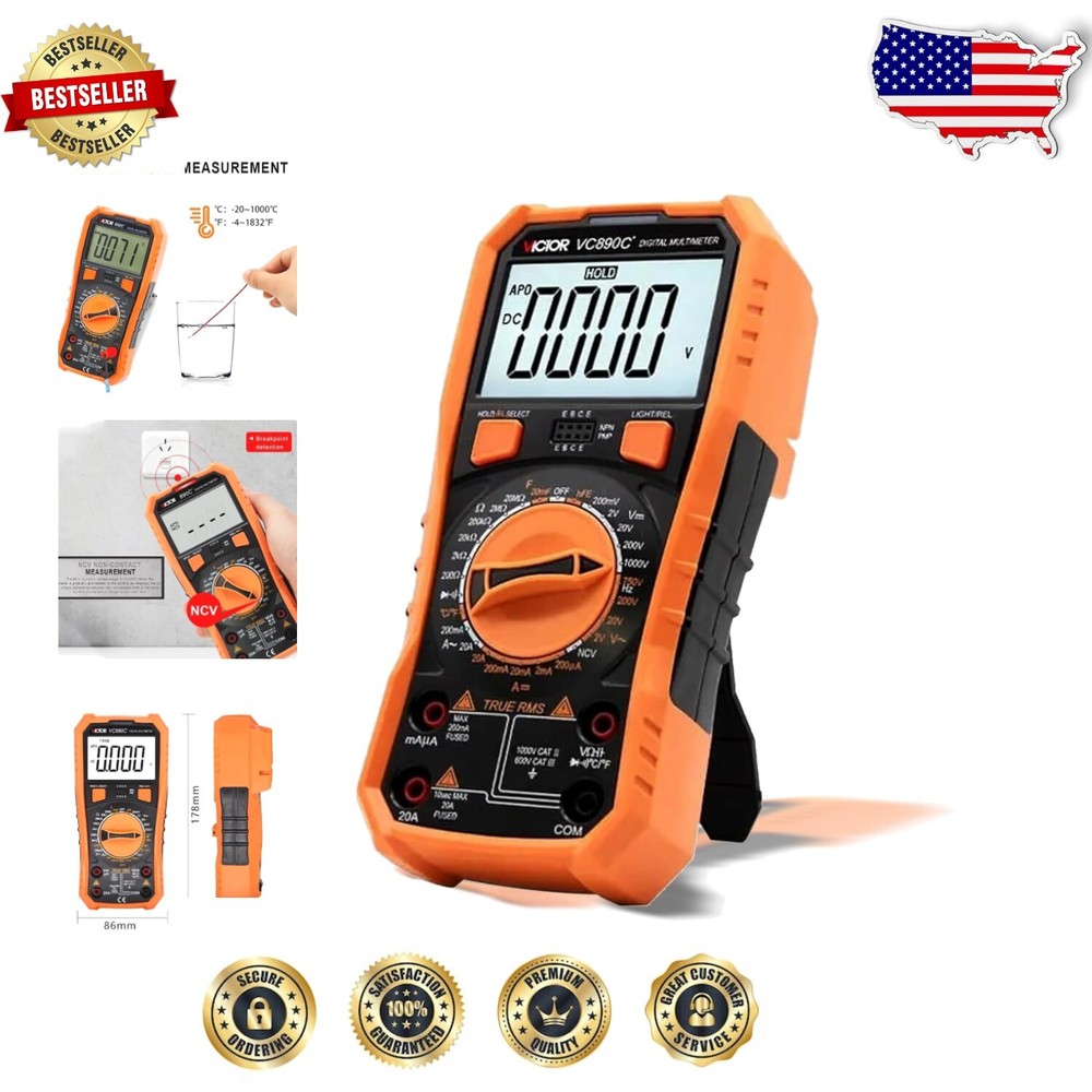 Multi-Function Digital Multimeter: Measure Voltage, Current, Resistance & More