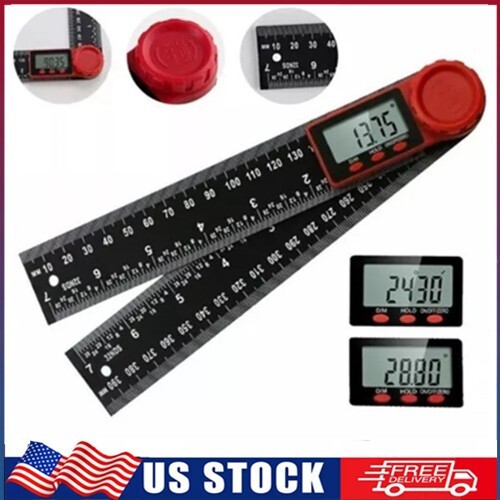Digital Angle Finder Protractor 2 In 1 Angle Finder Ruler With 8 In For DIY Tool