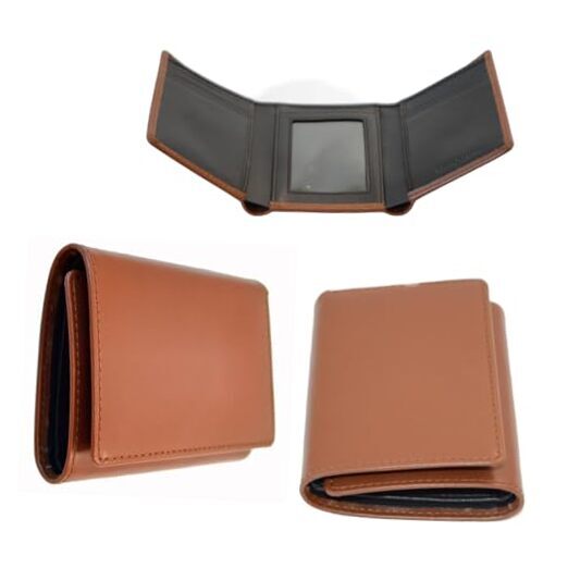 Trifold Premium Leather Wallet for Men with RFID Blocking () Brown