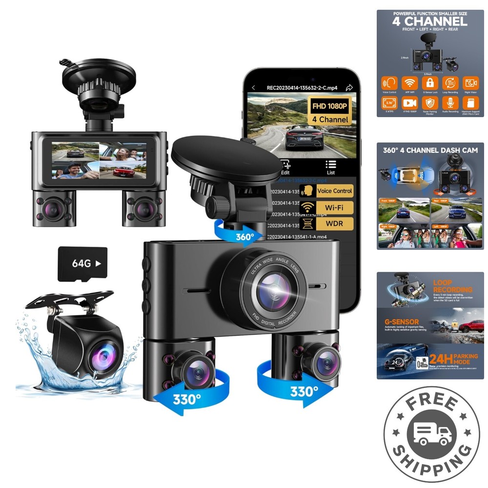 4K Voice-Controlled Smart Dash Cam with Wi-Fi and Loop Recording  -image