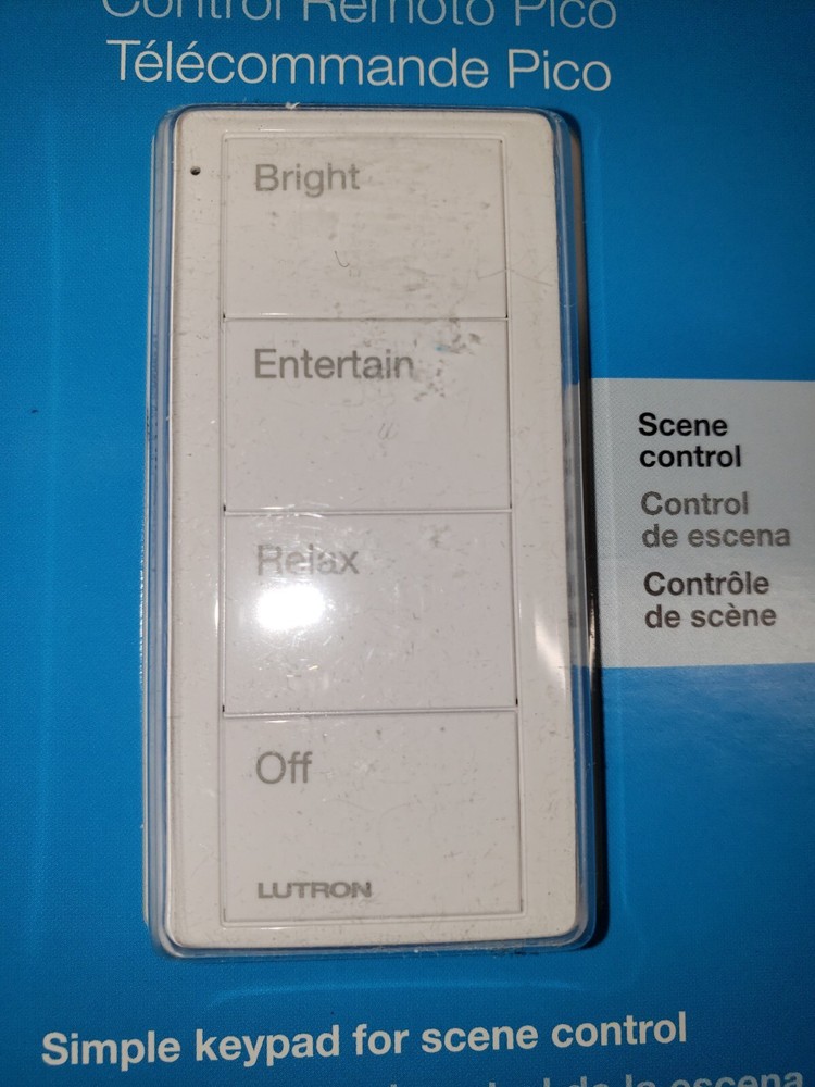 Lutron Pico Control - 4-Button Any Room RELAX Scene White PJ2-4B-GWH-P03 Caseta