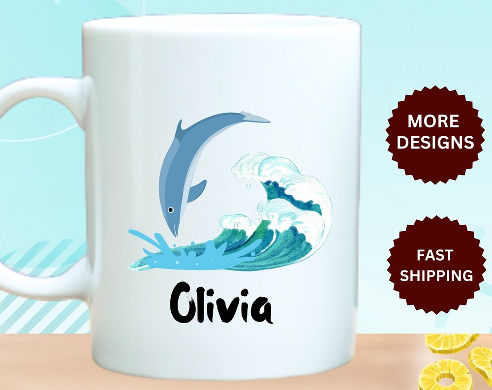 Custom Dolphin Coffee Mug - Personalized Gift for Dolphin Lovers