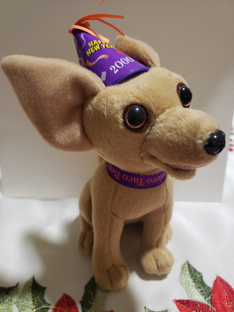 Taco Bell 2000 New Year Dog Plush Y2K Official Taco Bell Vintage Chihuahua